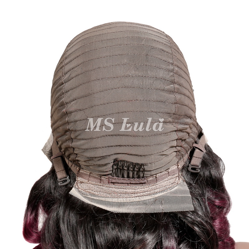 1B/99J Ombre Color Loose Wave 13x4 Lace Front Wigs - 图片 8